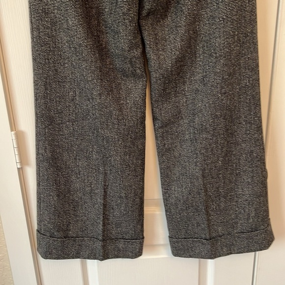 Classiques Entier - BLACK ivory TWEED wool blend cuffed dress pants - Picture 9 of 12